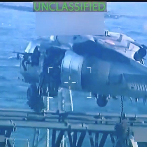 footage of U.S. military seizes oil tanker off Venezuelan coast.