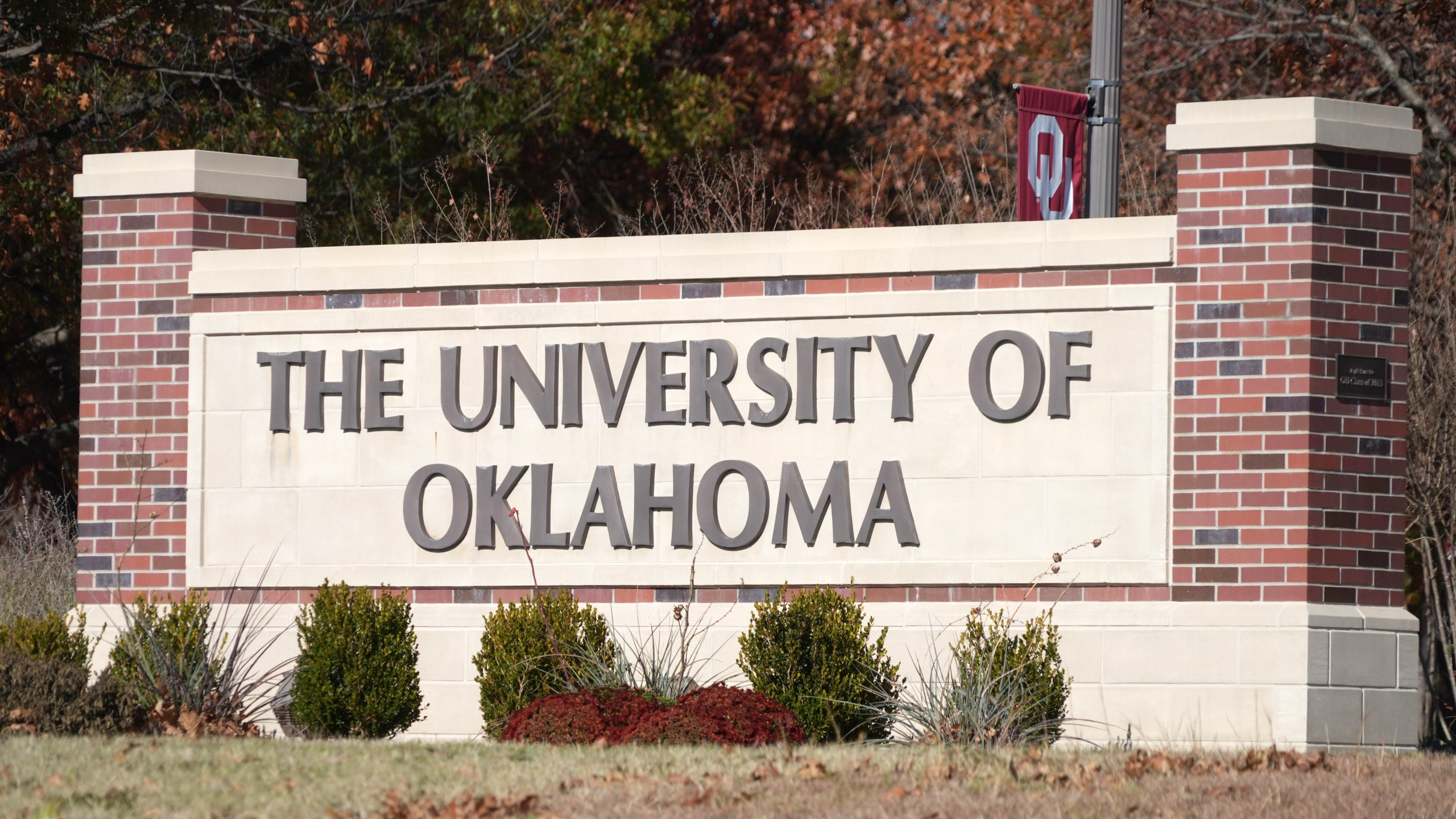 A sign that says the University of Oklahoma