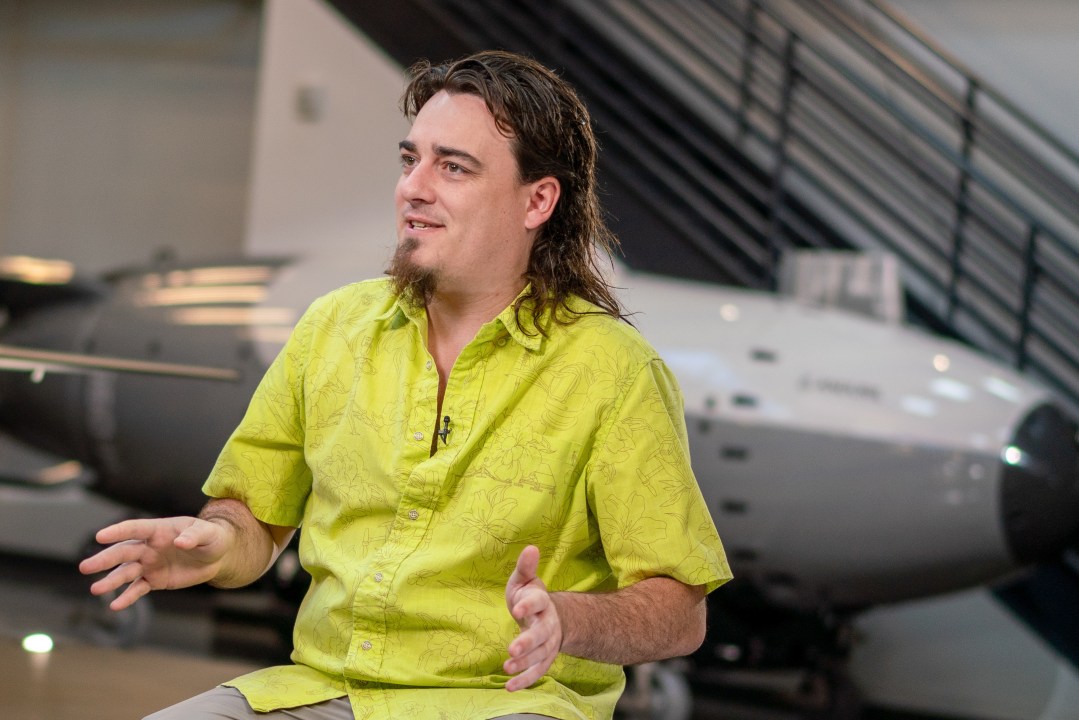 Palmer Luckey speaks during an interview