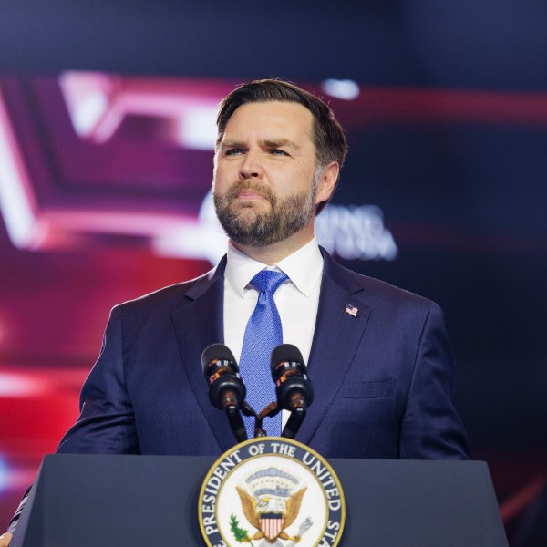 JD Vance speaks onstage