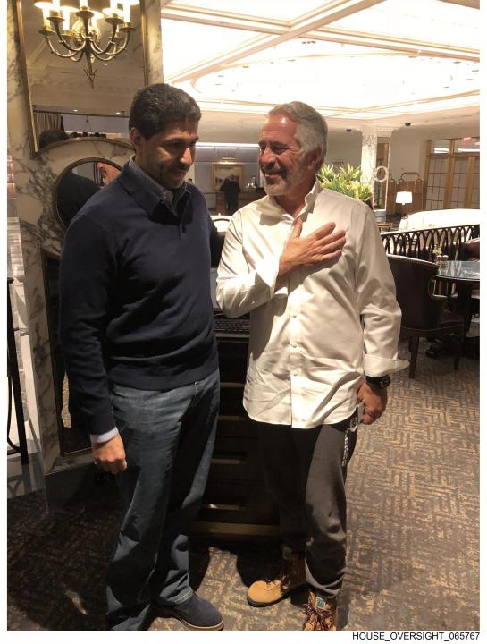 Image from Jeffrey Epstein case files released by Democrat members of the House Oversight Committee on Dec. 18, 2025.