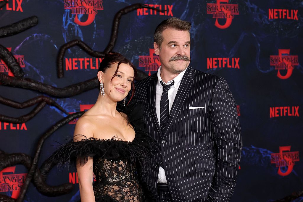 Millie Bobby Brown and David Harbour