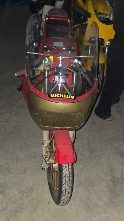 An image of a motorcycle believed to belong to the former Olympian and fugitive Ryan Wedding. 