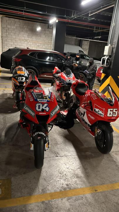 An image of a motorcycles believed to belong to the former Olympian and fugitive Ryan Wedding. 