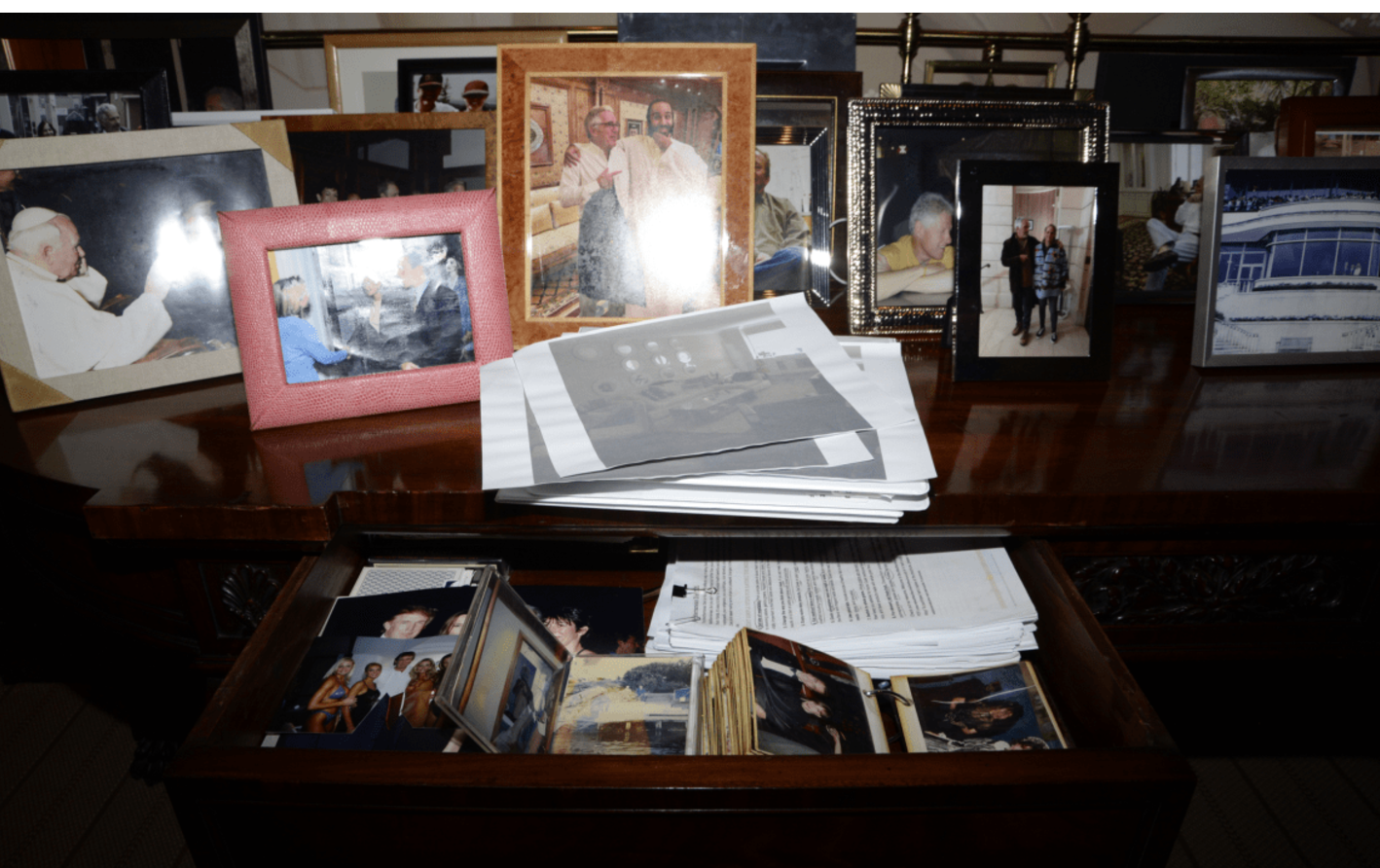 Trump pics in Epstein file photo