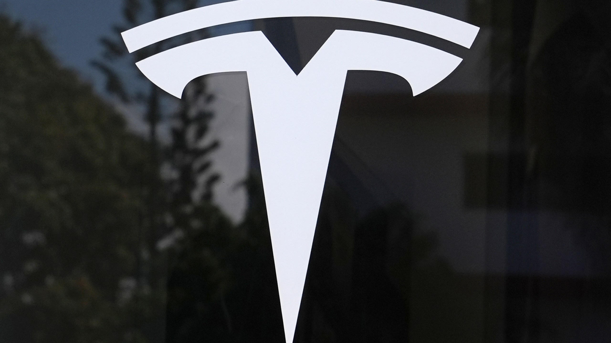 FILE - The Tesla logo is displayed at a Tesla dealership Thursday, Mar. 13, 2025, in Miami. (AP Photo/Lynne Sladky, File)