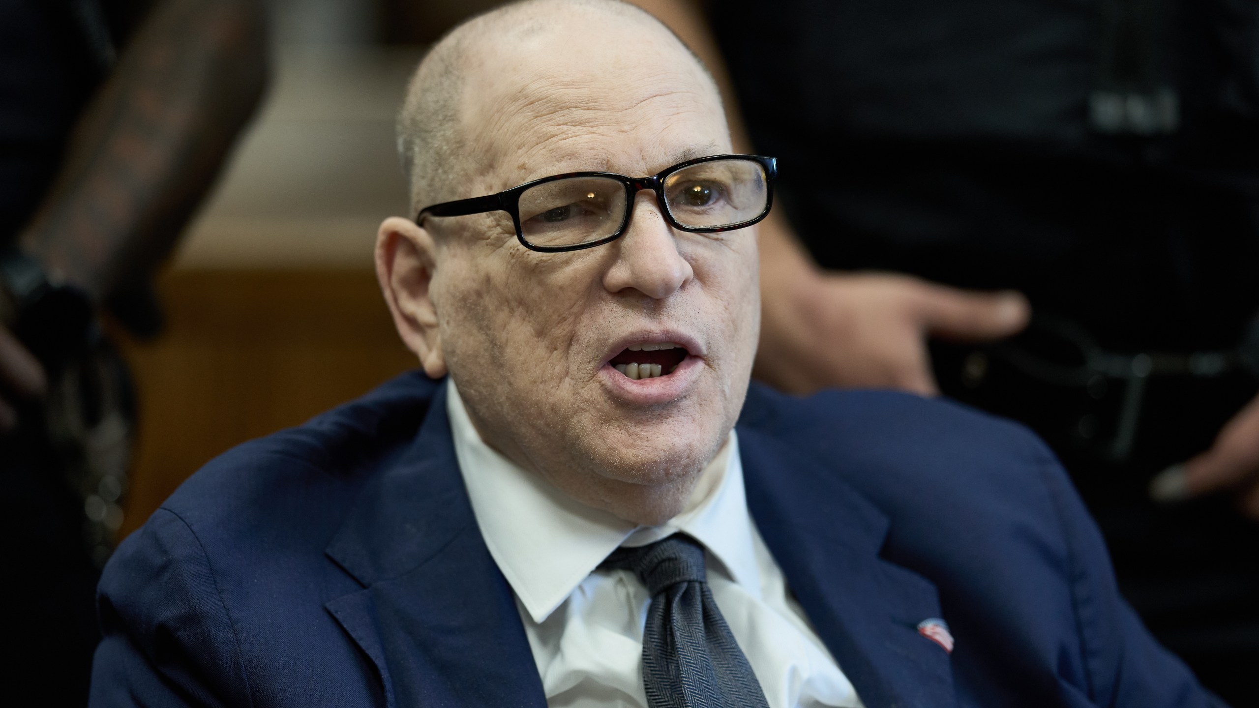 Harvey Weinstein appears in court in New York, Thursday, Jan. 8, 2026. (Curtis Means/Pool Photo via AP)