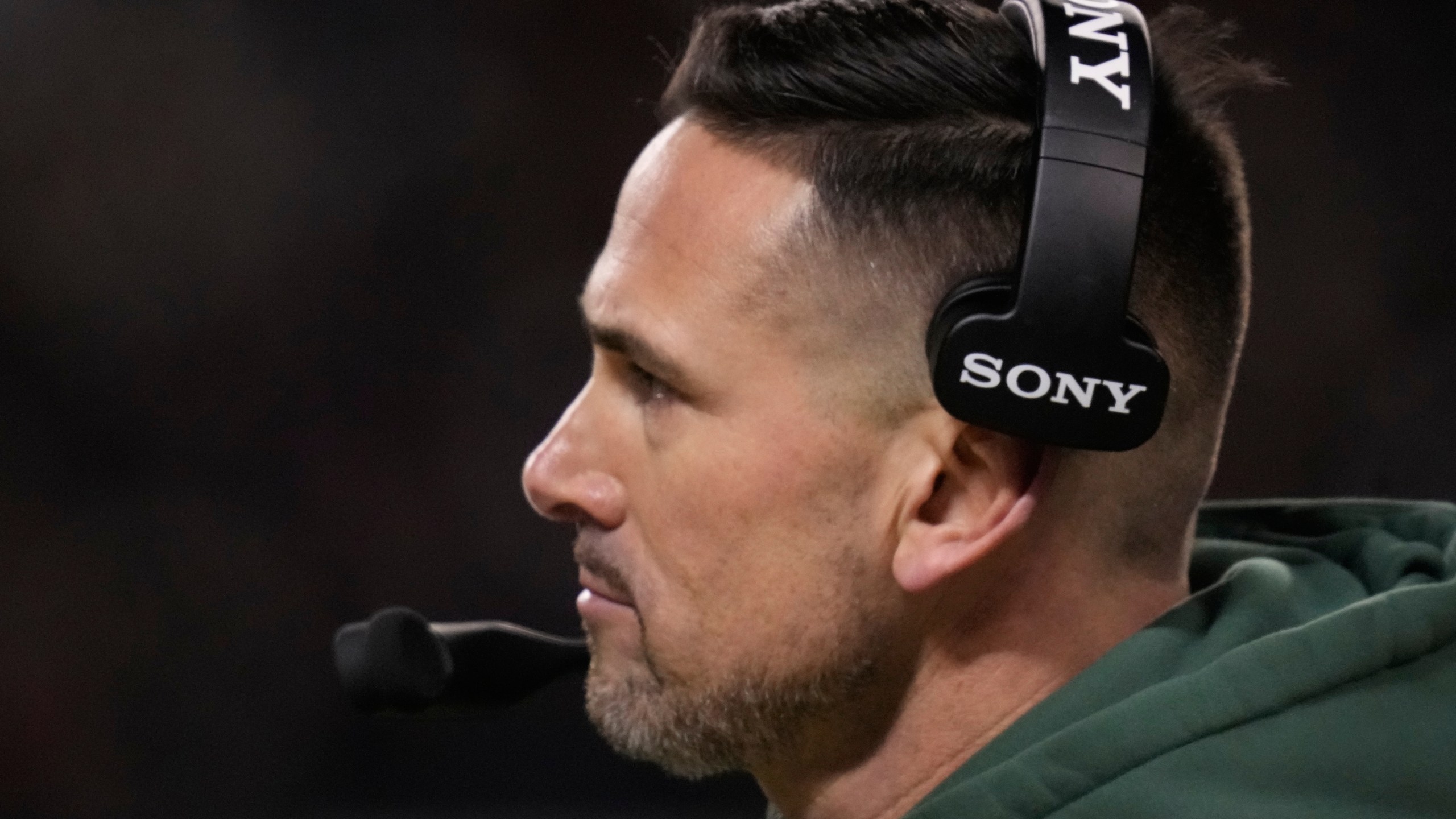 Green Bay Packers head coach Matt LaFleur reacts during the second half of an NFL wild-card playoff football game against the Chicago Bears Saturday, Jan. 10, 2026, in Chicago. (AP Photo/Erin Hooley)
