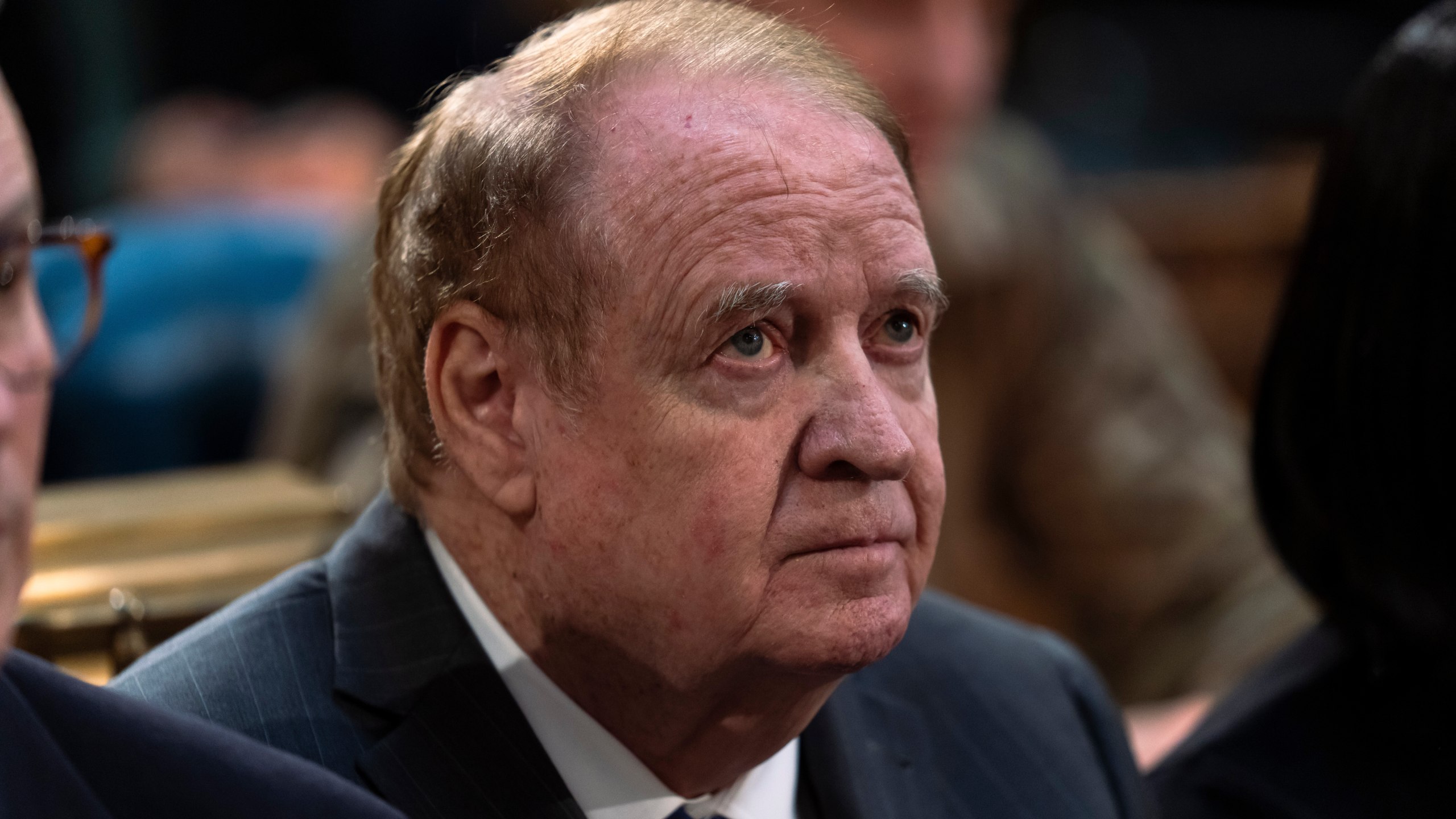 FILE - New Jersey State Sen. and former Democratic Gov. Richard Codey is seen before New Jersey Gov. Phil Murphy delivers his State of the State address to a joint session of the Legislature at the statehouse, in Trenton, N.J., Tuesday, Jan. 10, 2023. (AP Photo/Matt Rourke, File)
