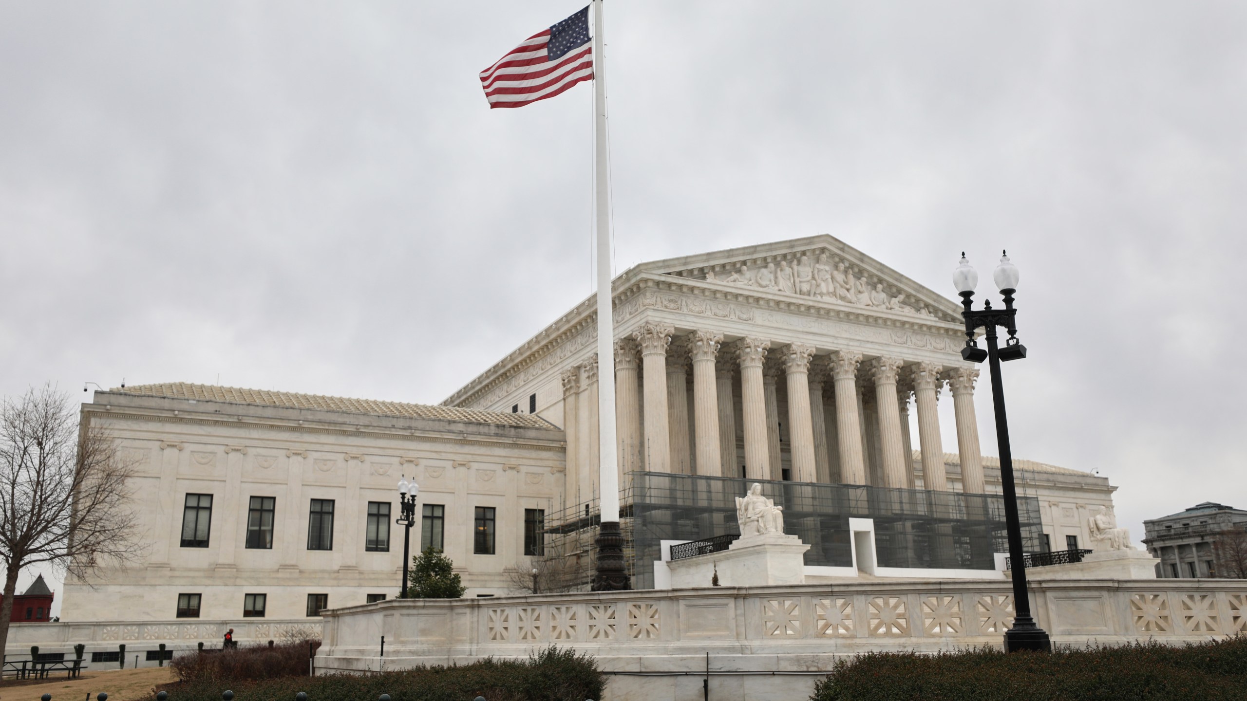 U.S. Supreme Court is seen, Wednesday, Jan. 14, 2026, in Washington. (AP Photo/Rahmat Gul)