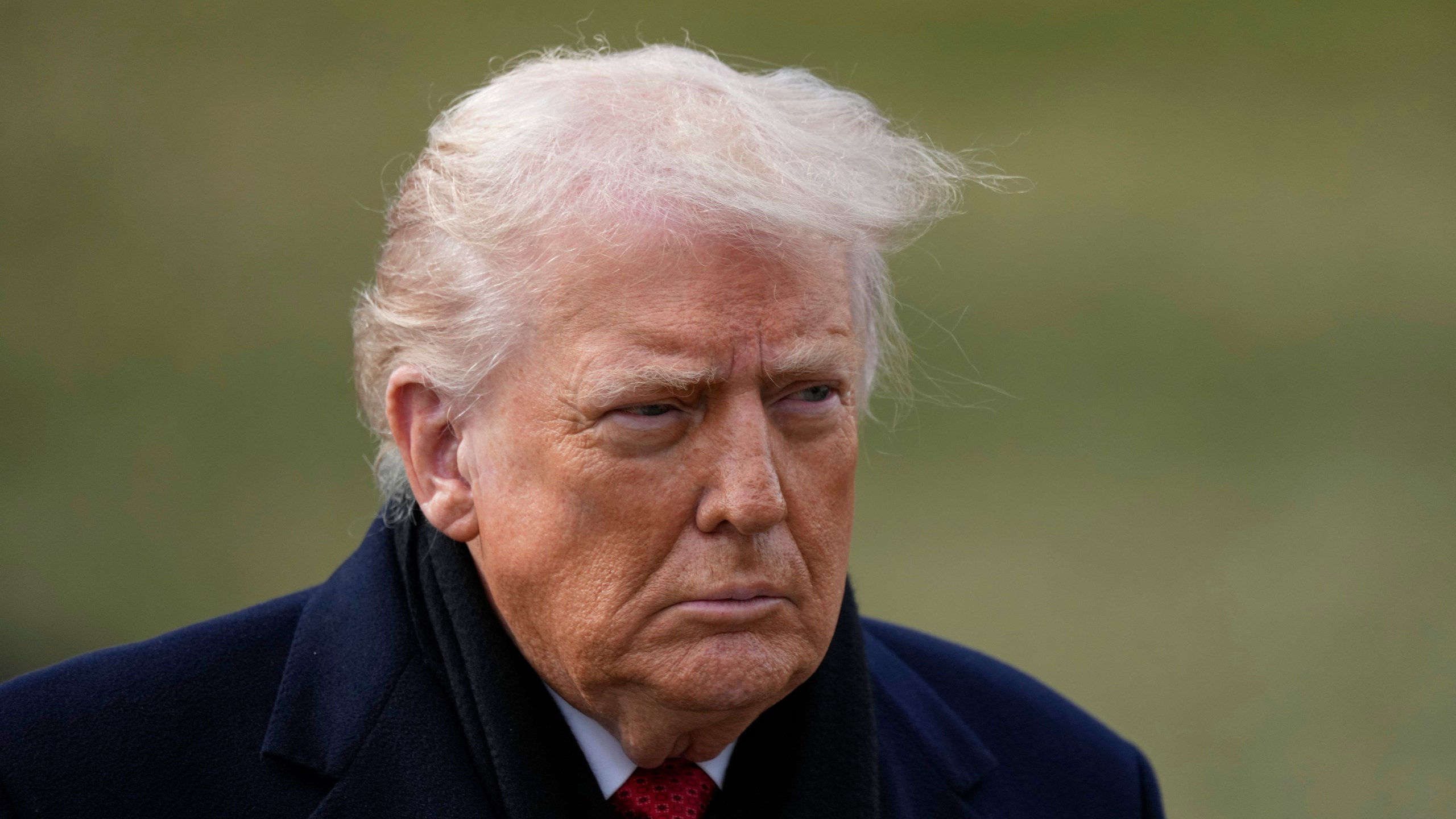President Donald Trump walks to Marine One for departure from the South Lawn of the White House, Friday, Jan. 16, 2026, in Washington. (AP Photo/Alex Brandon)