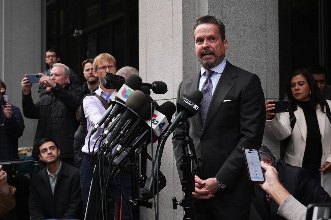 Alan Jackson, the attorney for Nick Reiner, speaks after appearing in court to defend Reiner on murder charges for the killing of his parents Rob and Michele Reiner.