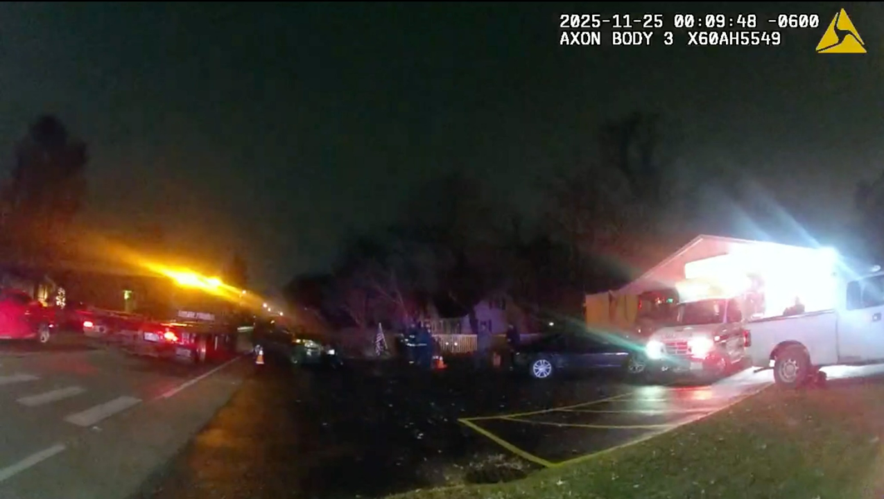 Scene of a car crahs