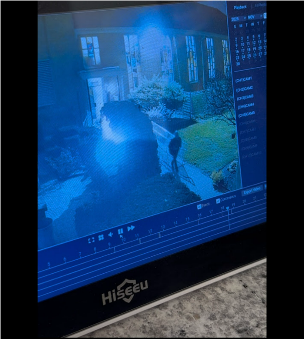 Surveillance footage of Dan Davis