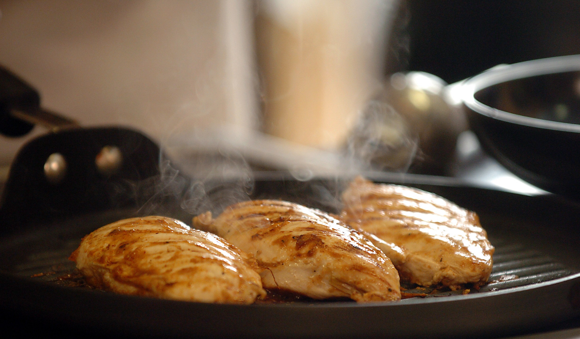 Chicken breast grilling