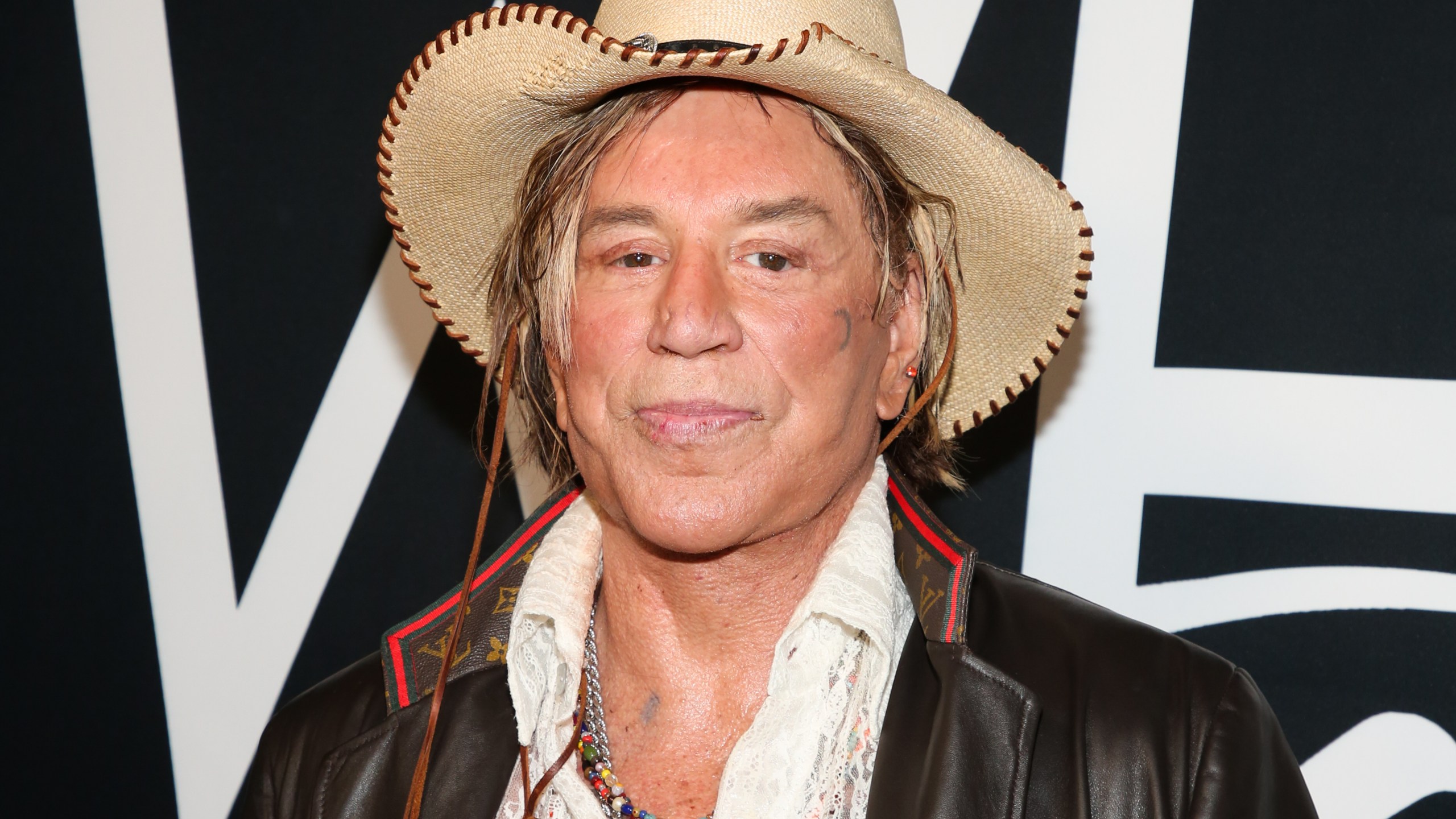 Mickey Rourke with cowboy hat
