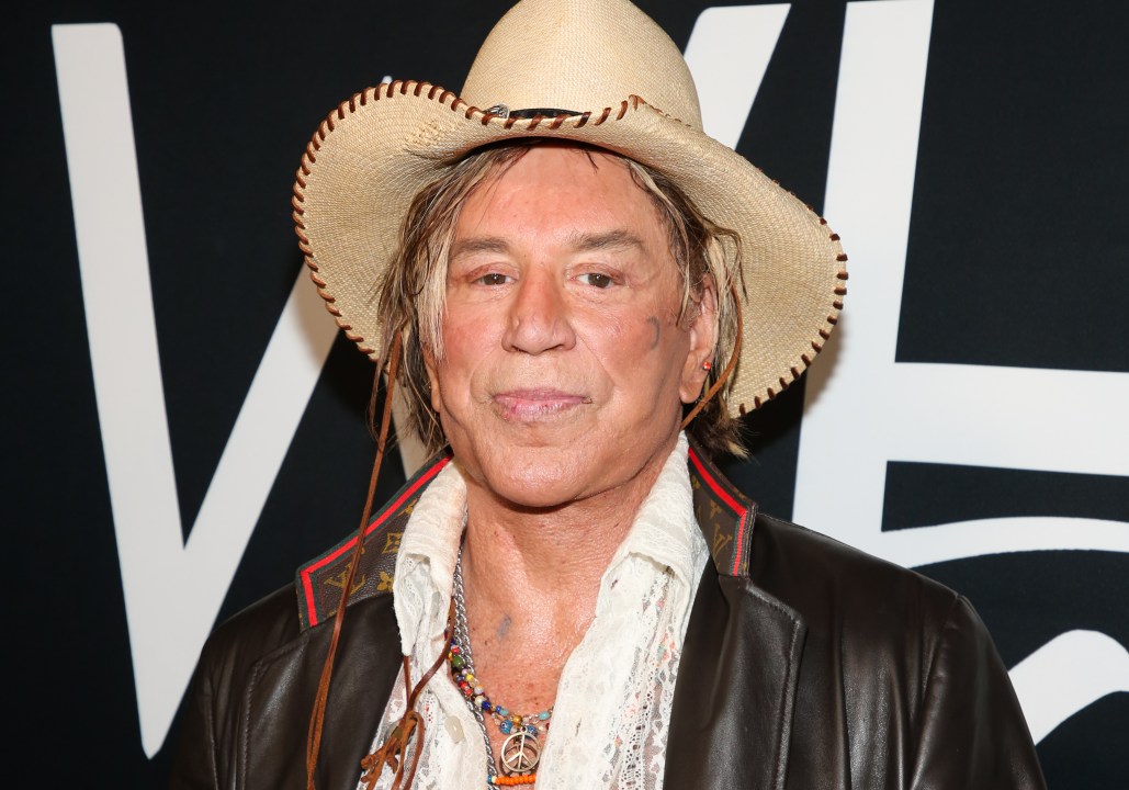 Mickey Rourke with cowboy hat