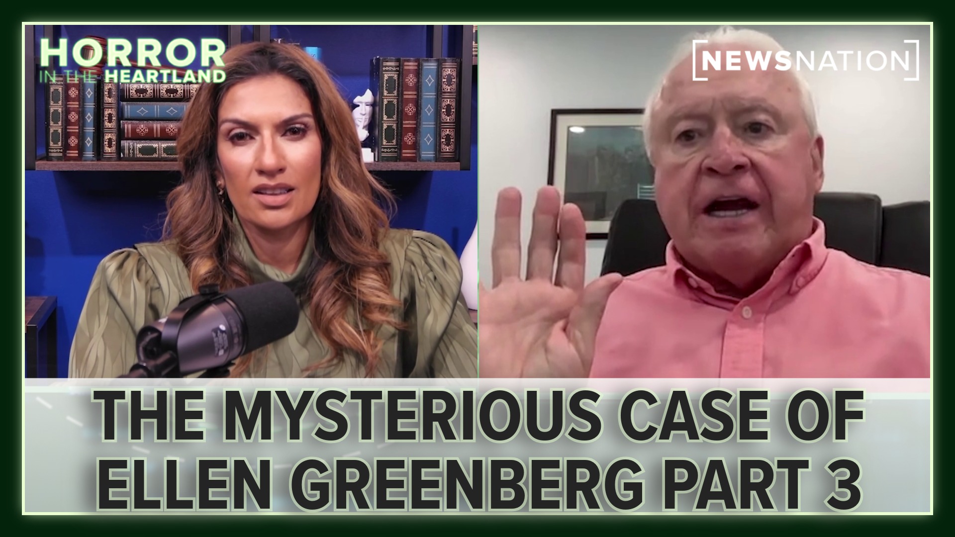 Hena Doba (left) and Tom Brennan (right). Image text reads: The mysterious case of Ellen Greenberg Part 3