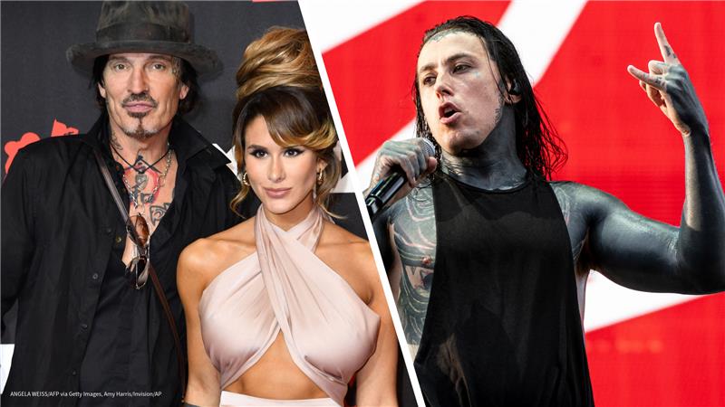 Tommy Lee, Brittany Furlan and Ronnie Radke side by side