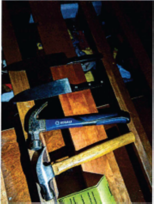 Pictures provided in a press release of the weapons and attack plans the FBI found in the home of Christian Sturdivant.